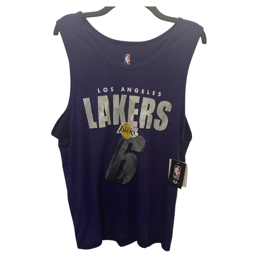 Lakers LeBron James #6 NBA Jersey Mens‎ Large Tank Top Purple